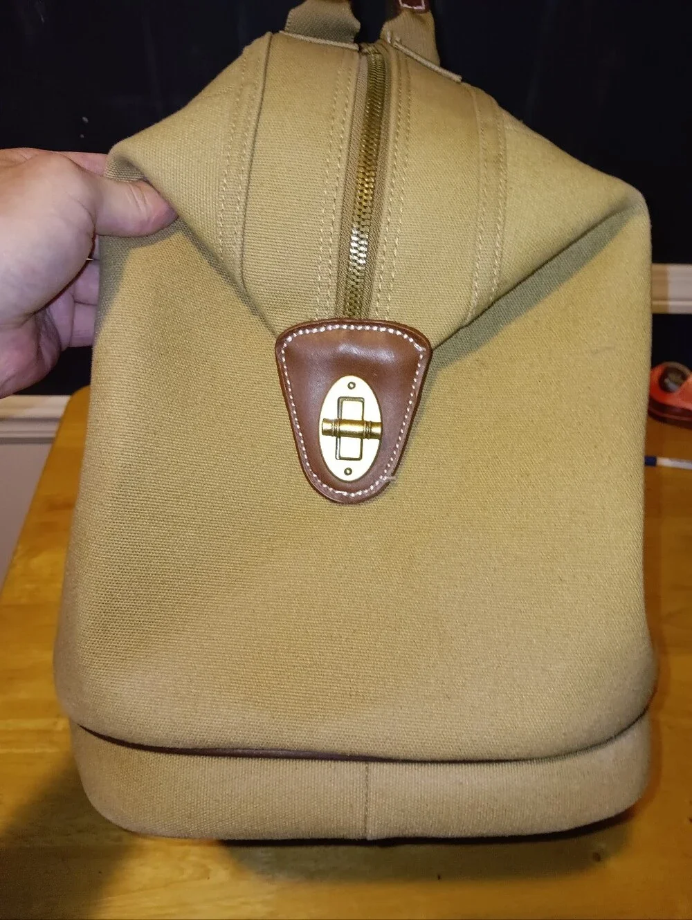 Tommy Bahama Marlin Logo Canvas Duffel Bag With Long Strap